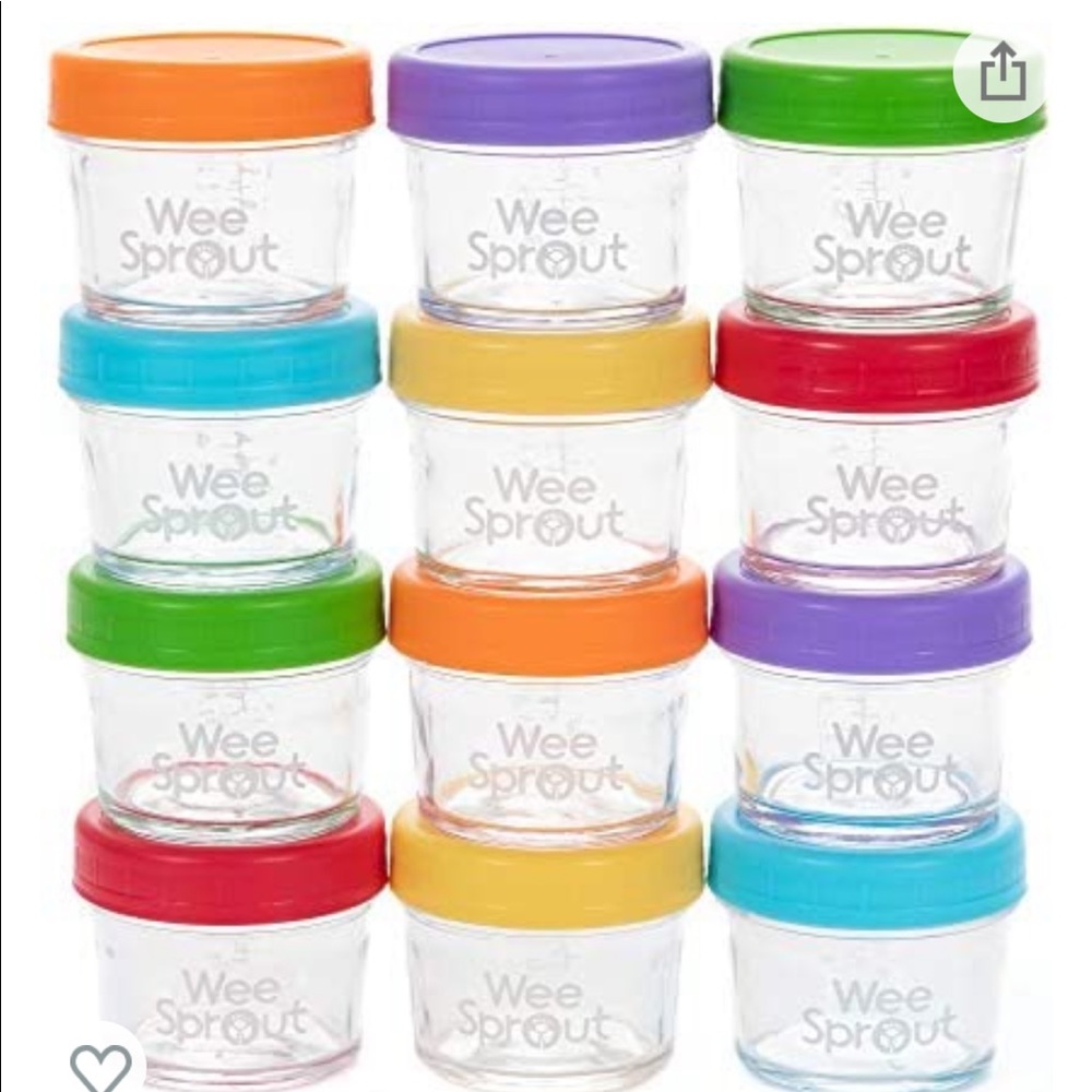 Glass baby food jars